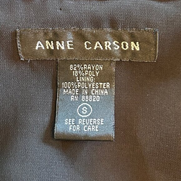 Vintage Anne Carson Black Chiffon Wrap Around Blouse in Size Small - Picture 6 of 6